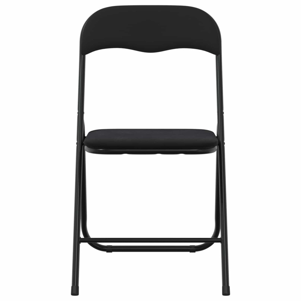 Produktbild för Fällstol 2 pcs Svart 48 x 44 x 78 cm Sammet