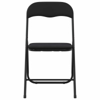 Produktbild för Fällstol 2 pcs Svart 48 x 44 x 78 cm Sammet