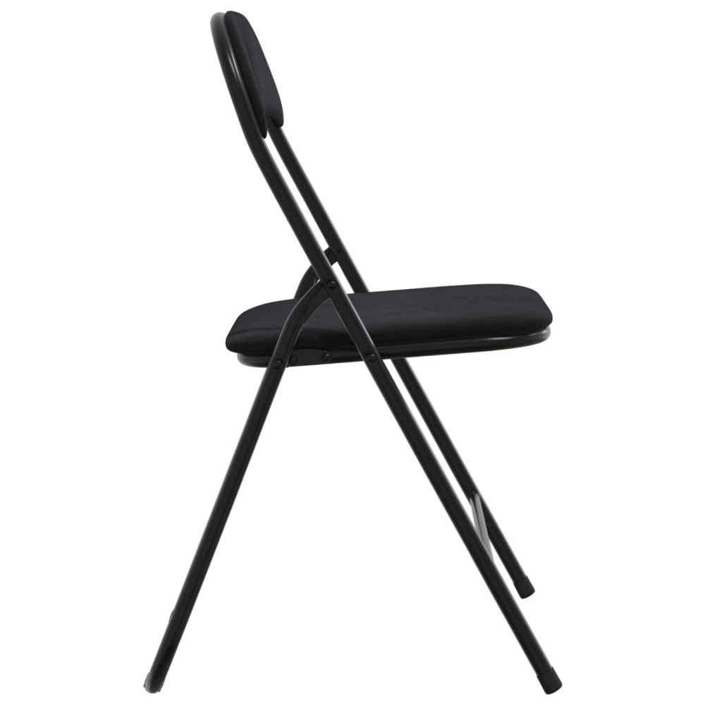 Produktbild för Fällstol 2 pcs Svart 48 x 44 x 78 cm Sammet