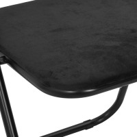Produktbild för Fällstol 2 pcs Svart 48 x 44 x 78 cm Sammet