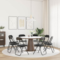 Produktbild för Fällstol 8 pcs Svart 48 x 44 x 78 cm Sammet