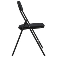 Produktbild för Fällstol 8 pcs Svart 48 x 44 x 78 cm Sammet