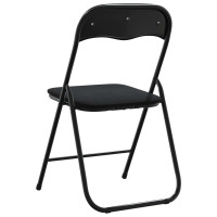 Produktbild för Fällstol 8 pcs Svart 48 x 44 x 78 cm Sammet