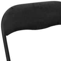Produktbild för Fällstol 8 pcs Svart 48 x 44 x 78 cm Sammet