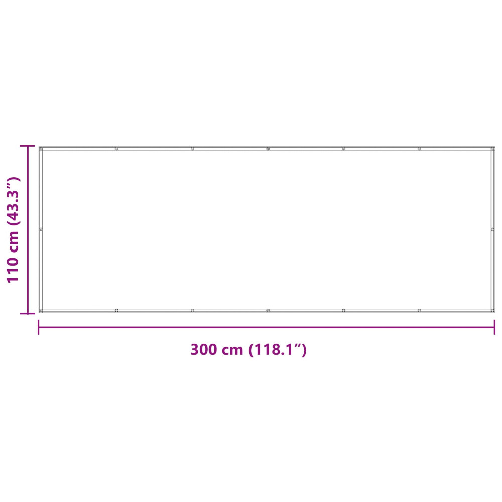 Produktbild för Balkong Skärm Blå 110 x 300 cm Oxford Tyg