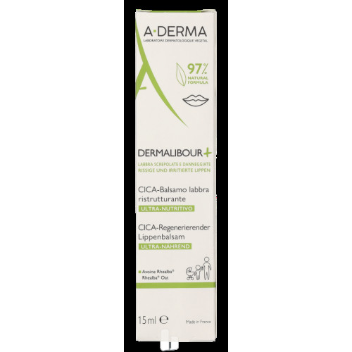 A-Derma A-Derma Dermalibour+ Repairing Cica-Lip Balm 15 ml