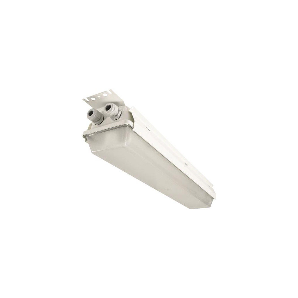 Produktbild för Super Marine LEDtro 2x10W/840 EL 600mm, stålbotten med polyk...