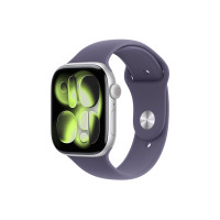 Produktbild för Apple Watch Series 11 (GPS + Cellular) - silveraluminium - smart klocka med sportband - lila dimma - 64 GB