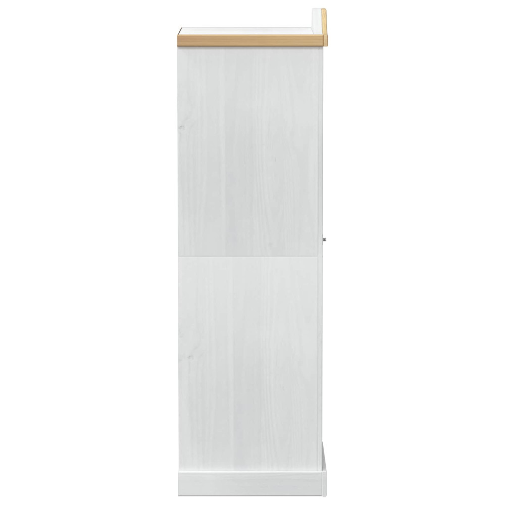 Produktbild för Klädkammare med hylla med dörr Vit 55 x 52 x 170 cm Massiv furu