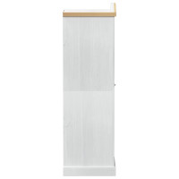 Produktbild för Klädkammare med hylla med dörr Vit 55 x 52 x 170 cm Massiv furu