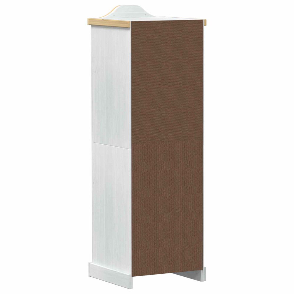 Produktbild för Klädkammare med hylla med dörr Vit 55 x 52 x 170 cm Massiv furu