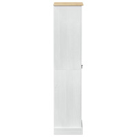 Produktbild för Klädkammare med låda med hylla Vit 55 x 38 x 170 cm Massiv furu