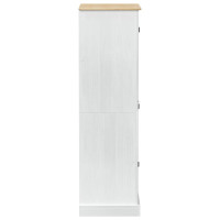 Produktbild för Klädkammare med låda med hylla Vit 76 x 50 x 170 cm Massiv furu