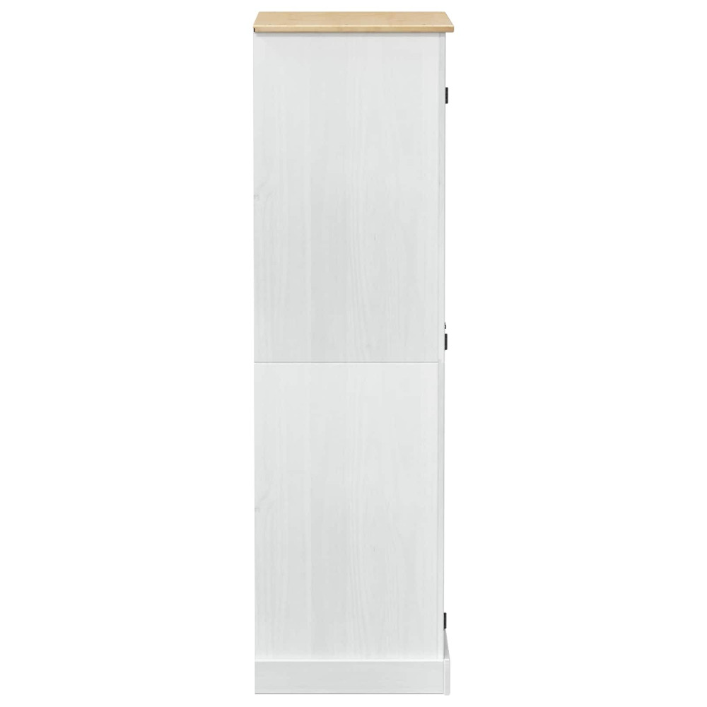 Produktbild för Klädkammare med hylla med dörr Vit 76 x 50 x 170 cm Massiv furu