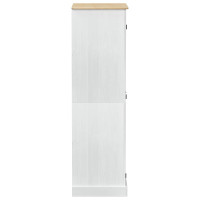 Produktbild för Klädkammare med hylla med dörr Vit 76 x 50 x 170 cm Massiv furu