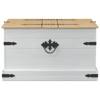 Produktbild för storage box med hylla Vit 78 x 78 x 45 cm Massiv furu