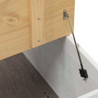 Produktbild för storage box med hylla Vit 78 x 78 x 45 cm Massiv furu