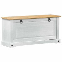 Produktbild för Skoskåp med hylla Corona Vit 99 x 32 x 49 cm Massiv furu