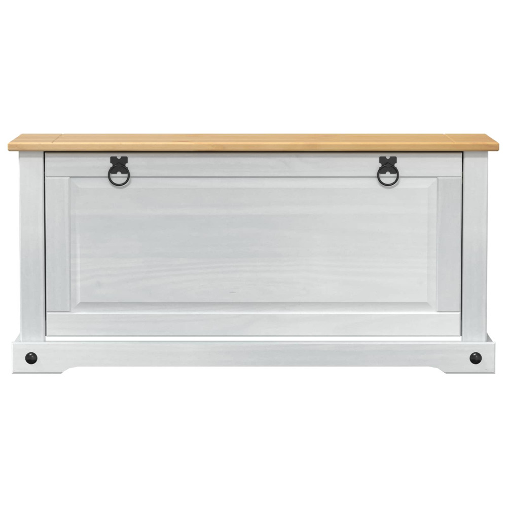 Produktbild för Skoskåp med hylla Corona Vit 99 x 32 x 49 cm Massiv furu