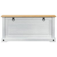 Produktbild för Skoskåp med hylla Corona Vit 99 x 32 x 49 cm Massiv furu