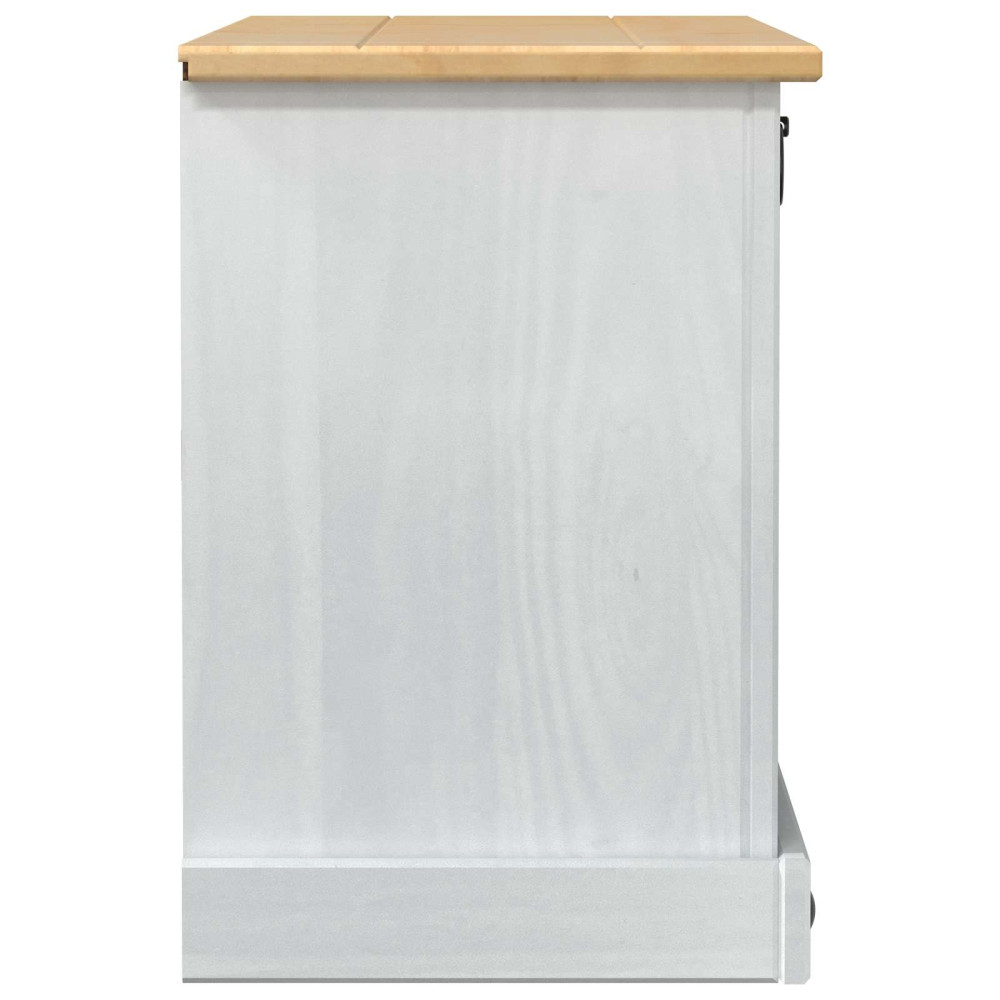 Produktbild för Skoskåp med hylla Corona Vit 99 x 32 x 49 cm Massiv furu