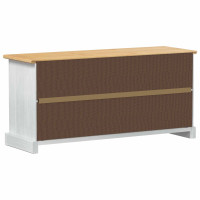 Produktbild för Skoskåp med hylla Corona Vit 99 x 32 x 49 cm Massiv furu