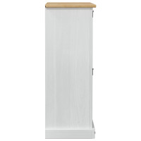 Produktbild för Skoskåp med hylla Corona Vit 99 x 32 x 85 cm Massiv furu