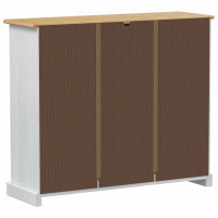 Produktbild för Skoskåp med hylla Corona Vit 99 x 32 x 85 cm Massiv furu