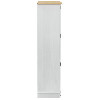 Produktbild för Skoskåp med låda Corona Vit 99 x 32 x 122 cm Massiv furu