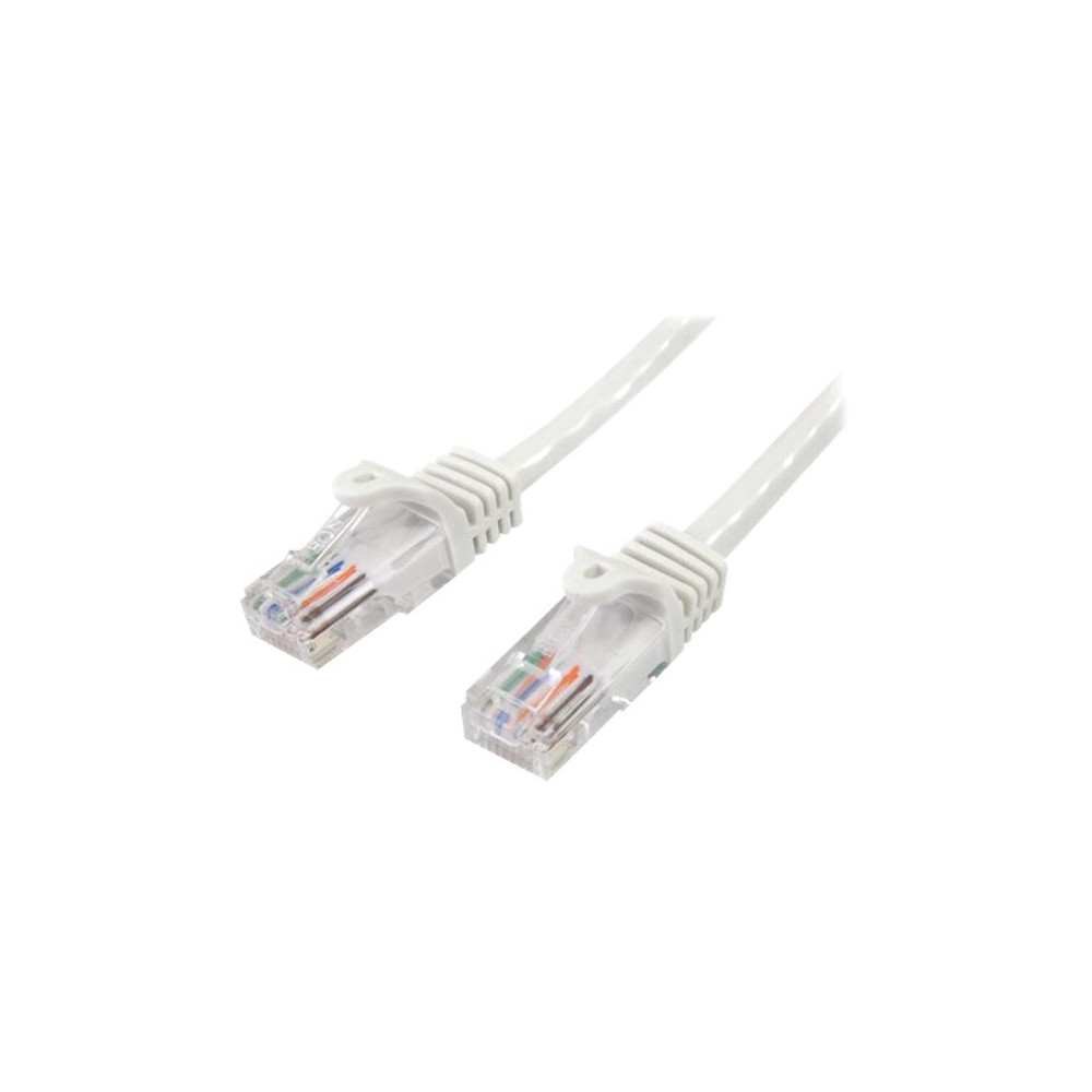 Produktbild för StarTech.com CAT5e Cable - 7 m White Ethernet Cable - Snagless - CAT5e Patch Cord - CAT5e UTP Cable - RJ45 Network Cable - patch-kabel - 7 m - vit