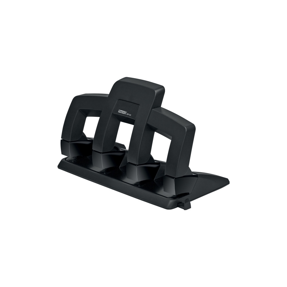 Produktbild för Rapid Supreme SP34 - hålslag - 30 ark - 4 hål - ABS-plast, metall - grafitsvart