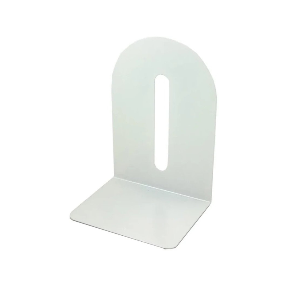 Produktbild för Bokstöd i metall, 15x15 cm, vit