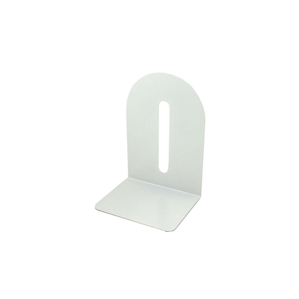 Produktbild för Bokstöd i metall, 15x15 cm, vit