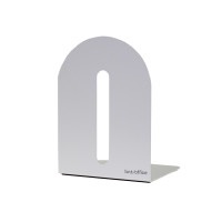 Produktbild för Bokstöd i metall, 15x15 cm, vit