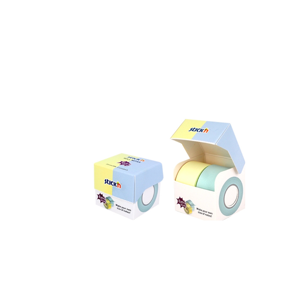 Produktbild för Stick’n Note Roll Extra Sticky FSC 2x25 mm x 10 m pastell gu...