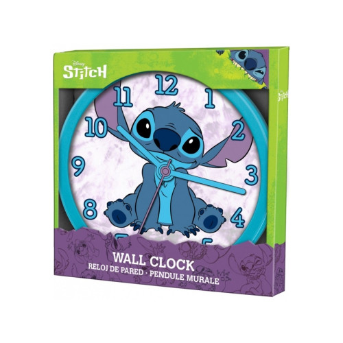 Kids Euroswan Scienny väggklocka stor 25 cm för barn Lilo & Stitch / Las30...