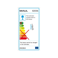 Produktbild för MAUL 8203695, Silver, Plast, II, Glödlampan/-lamporna kan in...