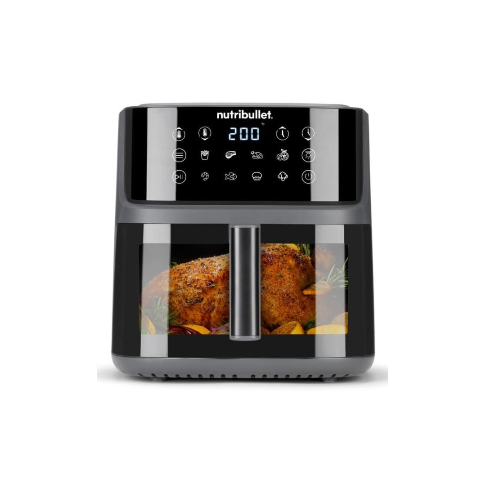 Produktbild för NutriBullet CrispLite Vision, Varmluftsfritös, 8 l, 80 ° C,...