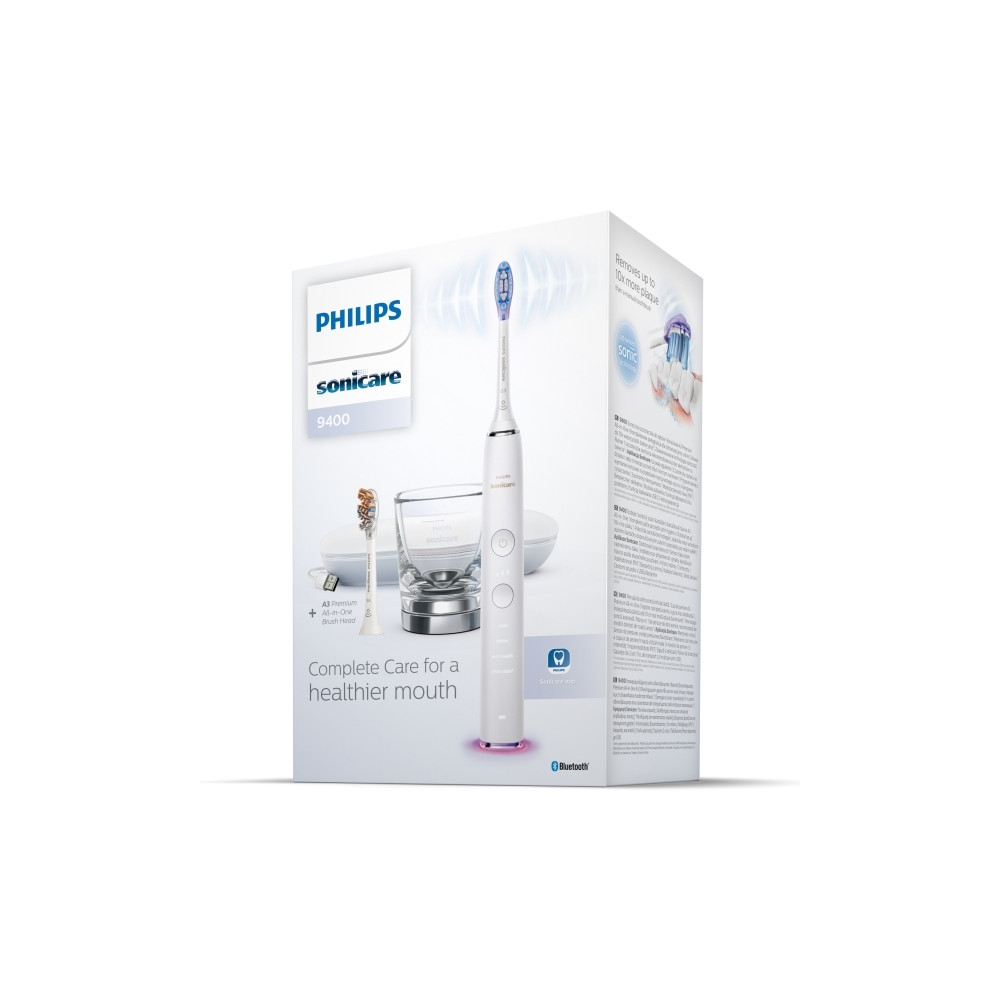 Produktbild för Philips Sonicare DiamondClean Smart 9400 HX9917 - tandborste - vit