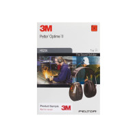 Produktbild för 3M Peltor Optime III H540A-411-SV - öronmuffar - polyuretanskum, ABS-plast, polyvinylklorid, rostfritt stål - svart, röd
