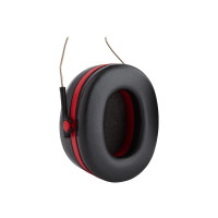 Produktbild för 3M Peltor Optime III H540A-411-SV - öronmuffar - polyuretanskum, ABS-plast, polyvinylklorid, rostfritt stål - svart, röd