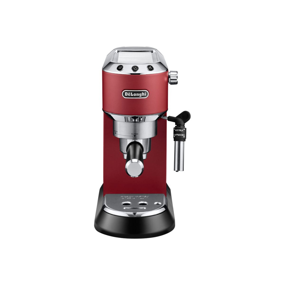 Produktbild för De'Longhi DEDICA EC 685.R - kaffemaskin med mjölkskummare - 15 bar - röd
