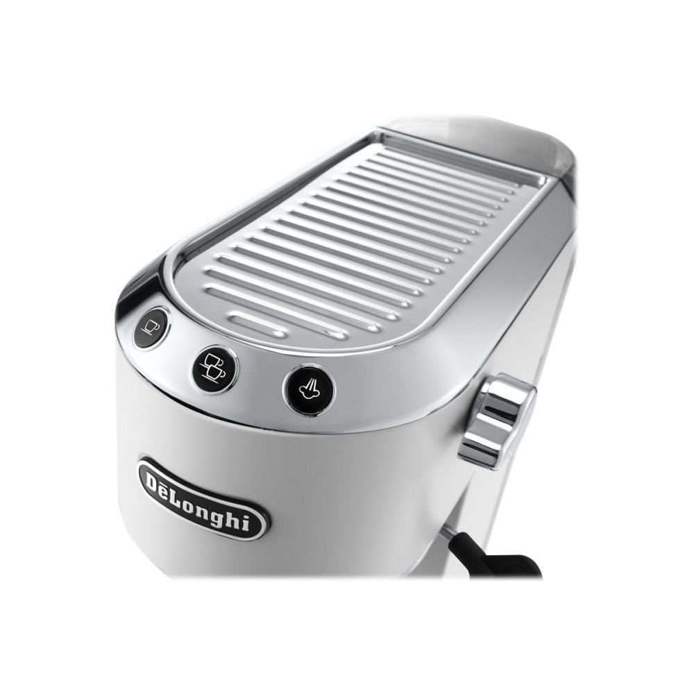 Produktbild för De'Longhi DEDICA EC 685.W - kaffemaskin med mjölkskummare - 15 bar - vit