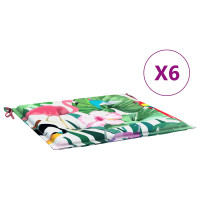 Produktbild för Stolkuddar 6 pcs Flerfärgsdesign 50 x 50 x 4 cm Oxford Tyg