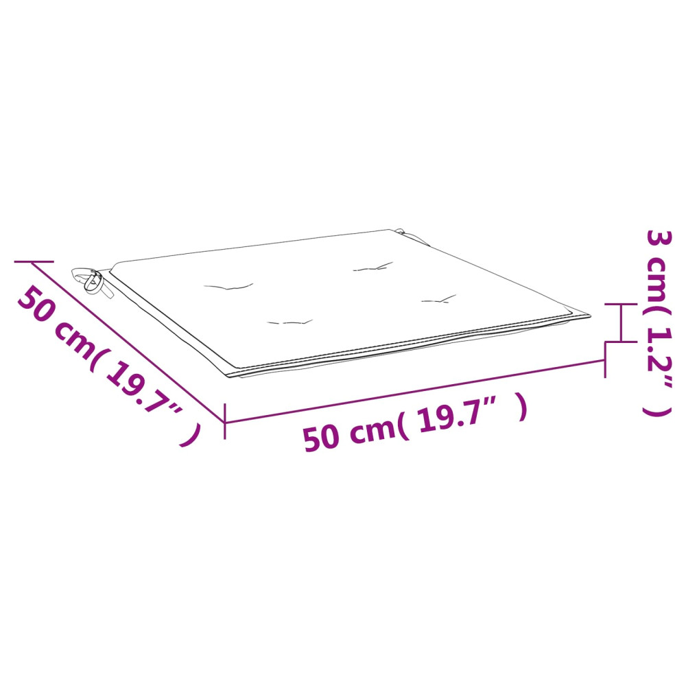 Produktbild för Stolkuddar 4 pcs Grön och Vit 50 x 50 x 4 cm Oxford Tyg
