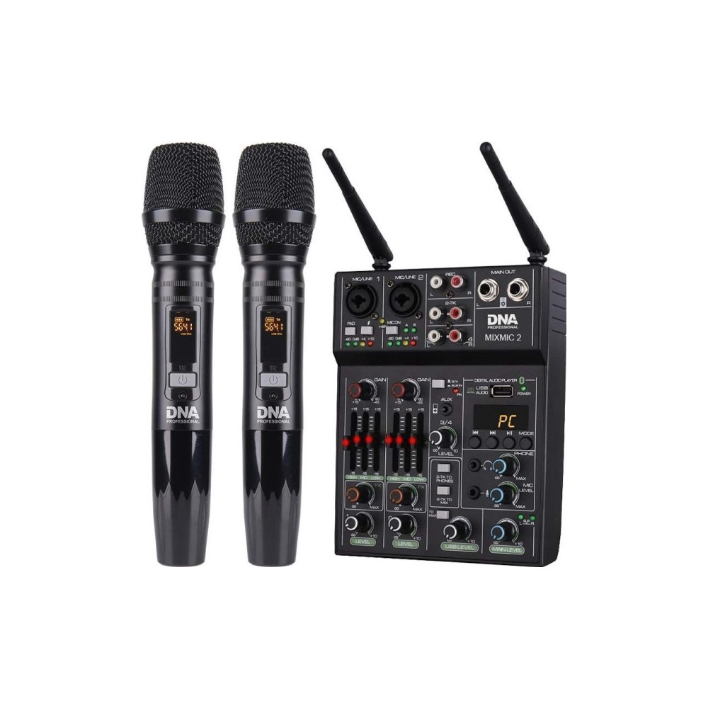 Produktbild för DNA DNA MIXMIC 2 ljudmixer USB Bluetooth + trådlösa mikrofon...