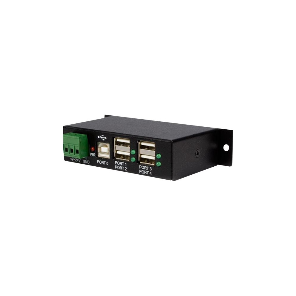 Produktbild för StarTech.com Rackmount USB 2.0 Hub - 4 Port Rugged Industrial USB 2.0 Hub - hubb - 4 portar