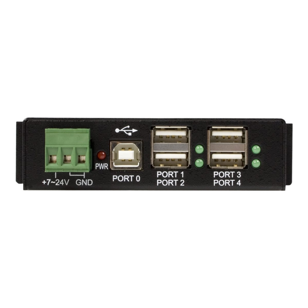 Produktbild för StarTech.com Rackmount USB 2.0 Hub - 4 Port Rugged Industrial USB 2.0 Hub - hubb - 4 portar
