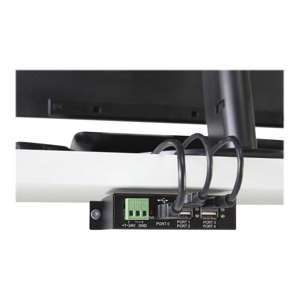 Produktbild för StarTech.com Rackmount USB 2.0 Hub - 4 Port Rugged Industrial USB 2.0 Hub - hubb - 4 portar