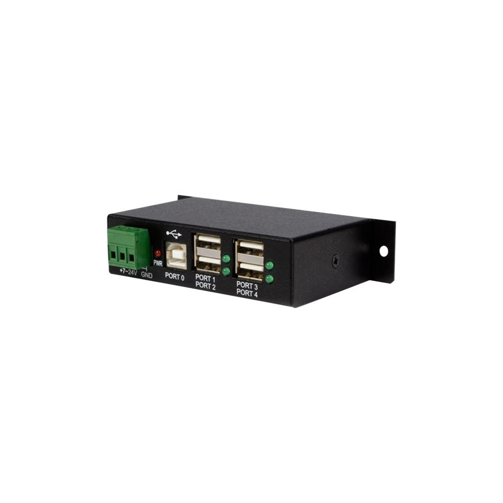 Produktbild för StarTech.com Rackmount USB 2.0 Hub - 4 Port Rugged Industrial USB 2.0 Hub - hubb - 4 portar